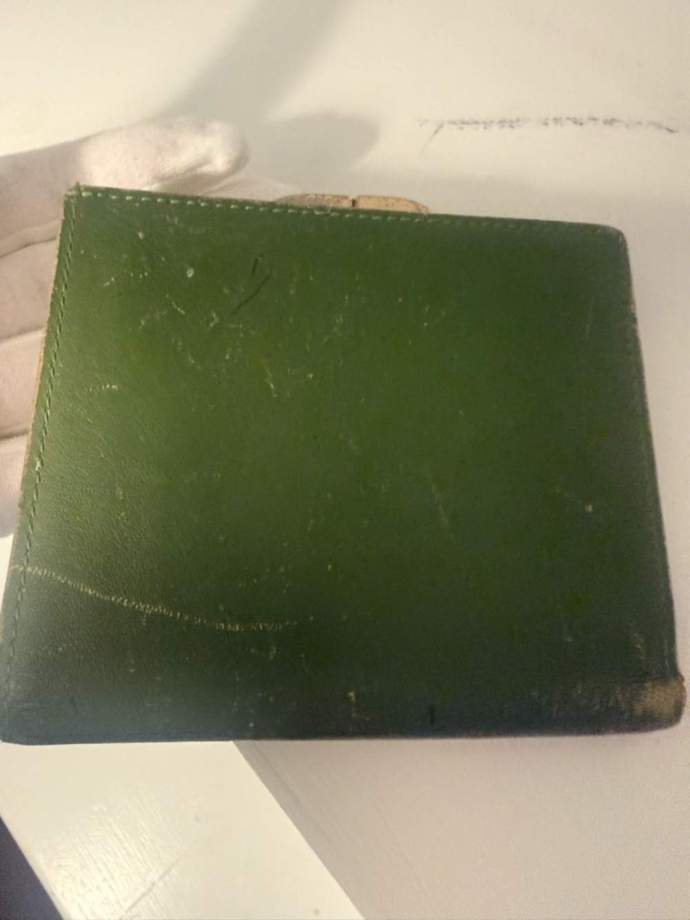 Givenchy Authentic Vintage Olive Green ostrich and smooth Leather Wallet - Picture 3 of 12